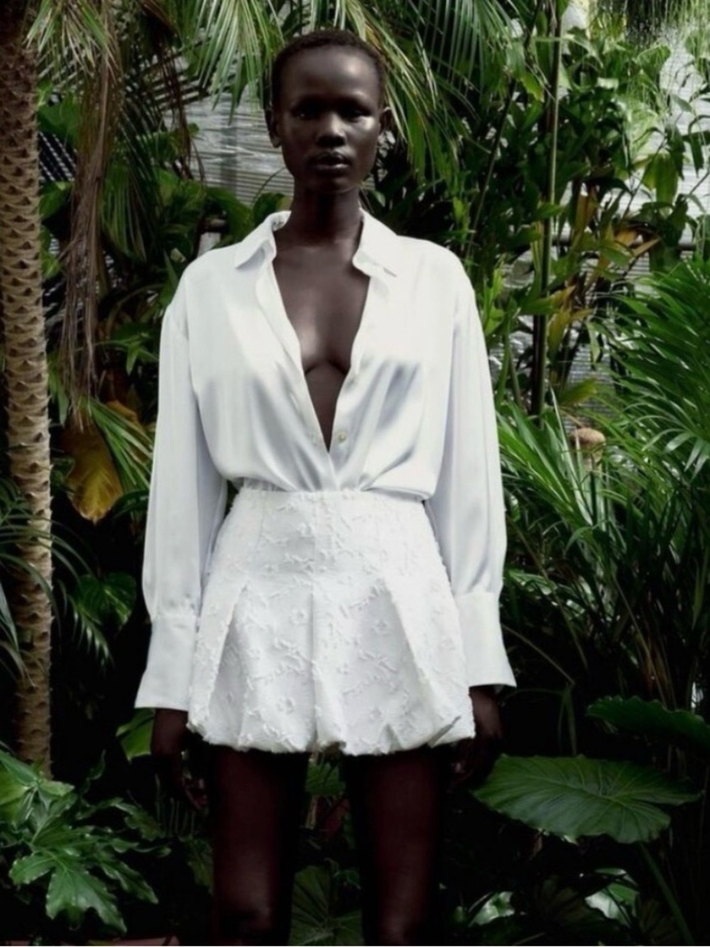 ZARA BALLOON MINI SKIRT (US M) | WHITE
REF. 3085/530